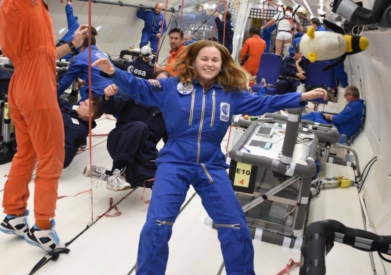 Dr Meganne Christian has previously conducted experiments in zero-G conditions aboard a special parabolic flight. Photograph supplied by Dr Meganne Christian