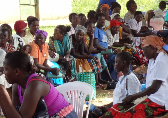 Women waiting to be screened for cervical and breast cancer at the main health centre in northern Uganda. Photo: Supplied