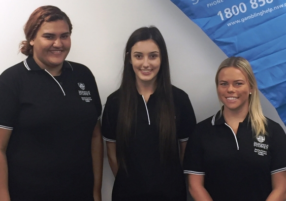 Tyarna Larkin (left), Sarah Wellings (centre) and Paige Hoskin have been awarded the cadetships.