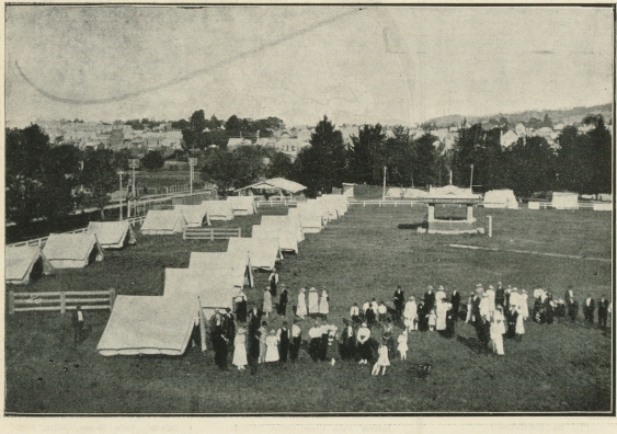 ‘The Quarantine Camp for “Repatriating” Marooned Queenslanders, Tenterfield Show Ground’. Page 28 of The Queenslander Pictorial, supplement to The Queenslander, 22 February 1919. Photo: John Oxley Library, State Library of Queensland.