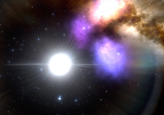 Still from a simulation of pulsations in the delta Scuti variable star called HD 31901, based on brightness measurements by NASA's Transiting Exoplanet Survey Satellite (TESS). Image: Dr Chris Boshuizen, Dr Simon Murphy and Prof Tim Bedding