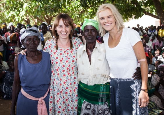 UNSW Arts & Social Science alumna Caitlin Barrett (second from left) and Australian Olympian Eloise Wellings (far right) established the Love Mercy Foundation in 2010 to help local communities in Northern Uganda overcome poverty. Photo: River Bennett Photography