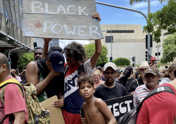 The 'Black lives matter' protest held in Brisbane in 2020. Image: Supplied.