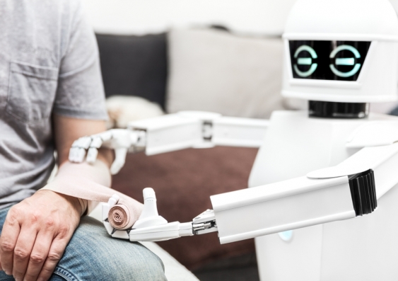 Robots are increasingly becoming a feature of care services, capable of carrying out manual tasks as well as providing social interaction. Image from Shutterstock