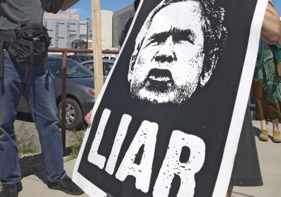 George W Bush was condemned by anti-war protestors for his decision to invade Iraq in 2003. Image from Shutterstock