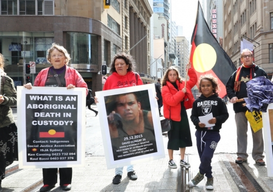 Protesters in Sydney in May 2018 calling for an end to Aboriginal deaths while in police custody. Image from Shutterstock
