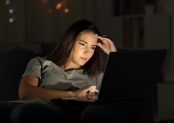 Your twitching eye is more likely to be due to staring at a screen for too long rather than some serious illness. Image from Shutterstock