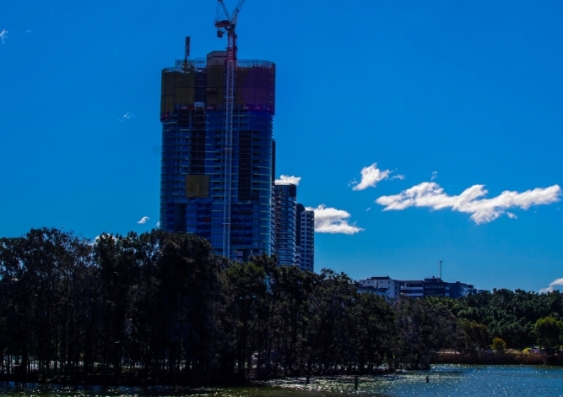 The 392 apartments in Opal Tower were evacuated on Christmas Eve when residents heard loud cracks and defects were found. Image from Shutterstock
