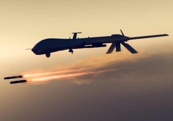 Unmanned aerial vehicles (UAV), more commonly known as drones, that utilise AI technology are said to have been used during the current conflict in Ukraine. Image from Shutterstock