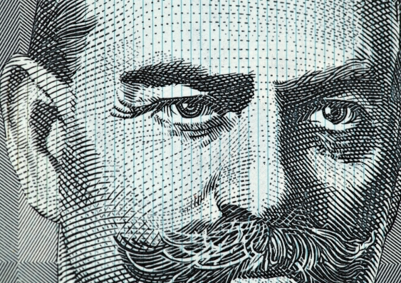 Detail of Sir John Monash on the Australian $100 bill. Image from Shutterstock
