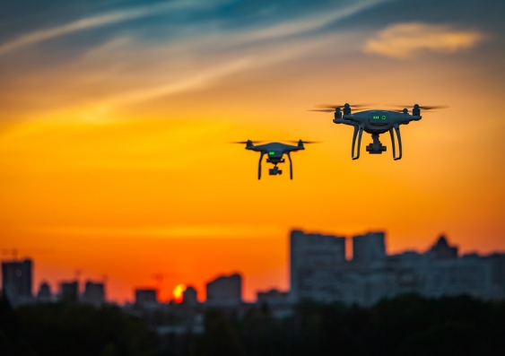 Drones began as a military project, but are now being used in many different ways. Image from Shutterstock