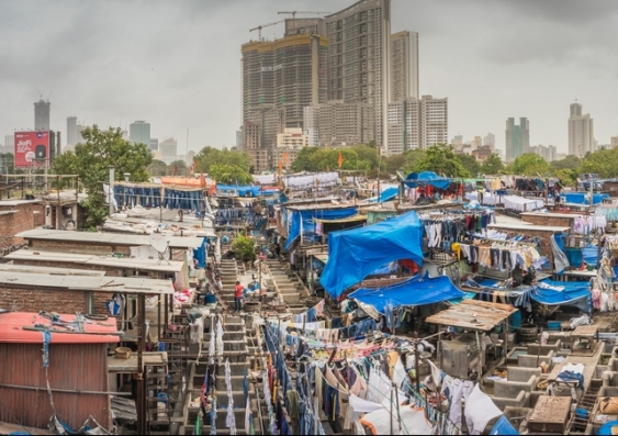 It's estimated that the number of people living in slums, such as this one in Mumbai, may double to 2 billion by 2050. Image from Shutterstock