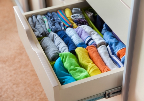 Marie Kondo's KonMari Method encourages tidying by category and discarding items that no longer 'bring joy'. Image from Shutterstock