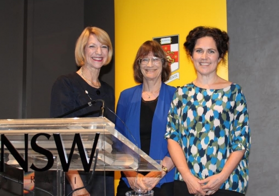 Professor Eileen Baldry (left), Professor Lyn Craig (centre) and Annabel Crabb at the UNSW 'So What' lecture