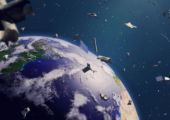 Even the smallest pieces of space debris can cause significant damage to satellites and human astronauts in space. Image: Shutterstock