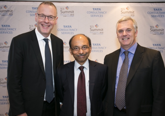 From left: UNSW's Deputy Vice-Chancellor Enterprise Professor Brian Boyle, TCS’ Chief Technology Officer Ananth Krishnan and UNSW’s Dean of Engineering Professor Mark Hoffman.