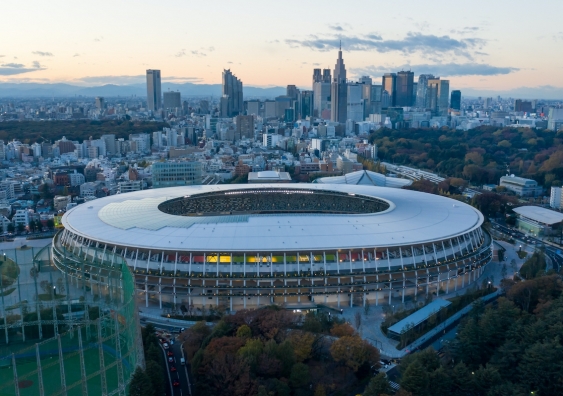 The recently constructed Japan National Stadium will serve as the main stadium for the Tokyo 2020 Olympic Games. Photo: Tomacrosse / Shutterstock.com.