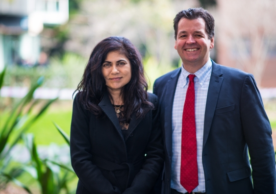 UNSW Scientia Professor Veena Sahajwalla and NSW Director of AMGC, Michael Sharpe. Photo: Luke Gresham