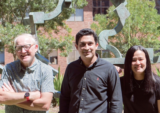 Scientia Professor Toby Walsh, Professor Haris Aziz and Professor Flora Salim will lead the Australian teams on two projects to develop artificial intelligence solutions to tackle concerns that have grown with the increasing availability of AI-powered technologies. Photo: UNSW Sydney