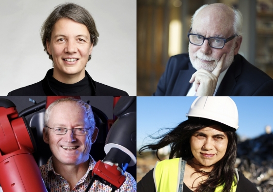 A smorgasboard of science: (clockwise from top left) quantum computing pioneer Michelle Simmons, Nobel Prize for Chemistry winner Sir Fraser Stoddart, e-waste recycling innovator Veena Sahajwalla and robotics expert Toby Walsh.