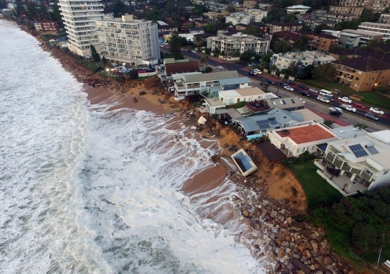 Collaroy during the 2016 storm. Credit: UNSW's Water Research Laboratory