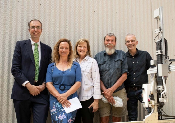 UNSW Deputy Vice-Chancellor and Academic Merlin Crossley with Law Associate Professor Cathy Sherry pictured with Professor Linda Corkery, Associate Professor Paul Osmond and Professor David Sanderson from UNSW Built Environment.