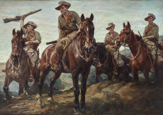 Harold Septimus Power - The enemy in sight 1916. Oil on canvas, 148 x 224 cm. Purchased 1916.