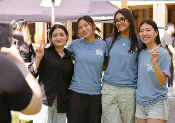 UNSW’s Wellness Warriers are a community of student volunteers passionate about student mental health and wellbeing. Photo: UNSW Sydney