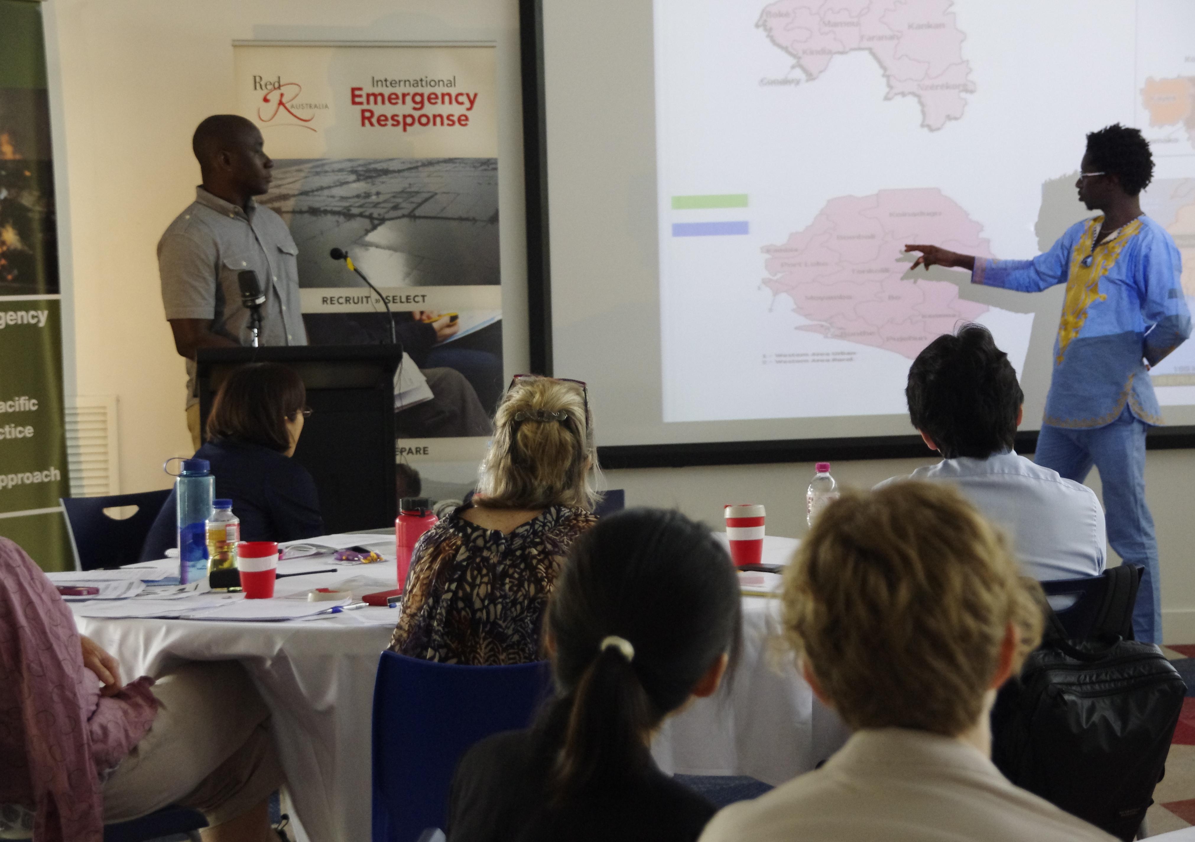 Ebola training in Darwin with Walton Beckley and Mohammed Alpha Jalloh