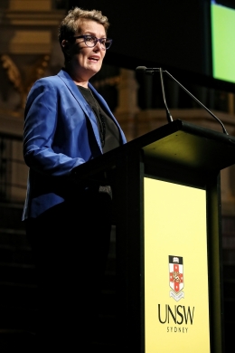 Louise Chappell speaks at Julia Gillard event