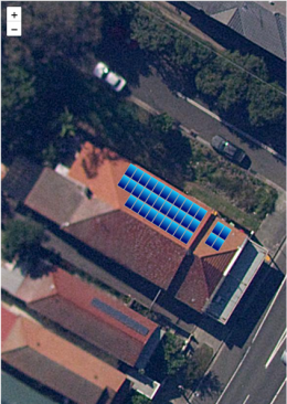 Solar panels visualised in SunSPOT