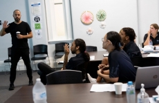Dharawal language tutor teaching aboriginal students