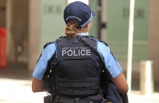 Rear view of a NSW police officer