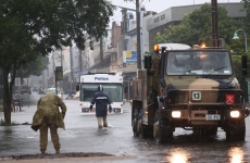 Police and army assist in flood waters