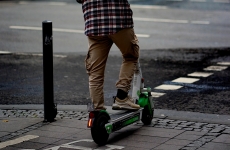 person riding an electric scooter