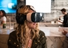 Woman Using a Samsung VR Headset at SXSW