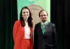 New Zealand Prime Minister Jacinda Ardern and Professor Perminder Sanchdev