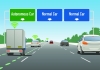Autonomous vehicles driving on highway