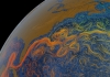 a graphic representation of ocean currents seen from space