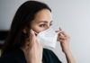 woman wearing respirator mask