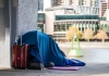 homeless person tent in melbourne cbd