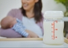 bottles filled with human breast milk 
