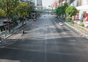 empty road in downtown Bangkok