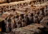 A collection of terracotta sculptures depicting the armies of Qin Shi Huang.