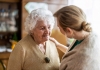 Elderly woman at an aged care facility