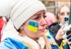 Woman protests against Ukraine invasion