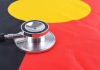A stethoscope on a First Nations flag