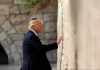 US President Donald Trump at the Wailing Wall in Israel