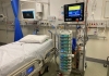The ICU equipment tower in the Intensive Care Unit