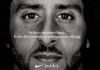 a close up of Colin Kaepernick's face in the Nike campaign